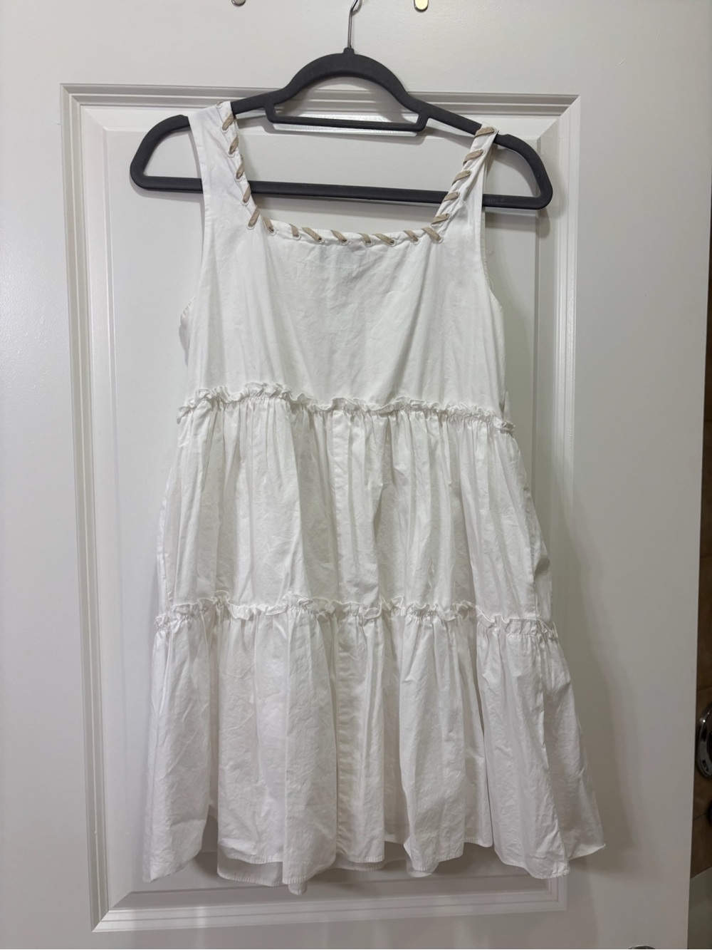 Vici White Tiered Summer Dress
